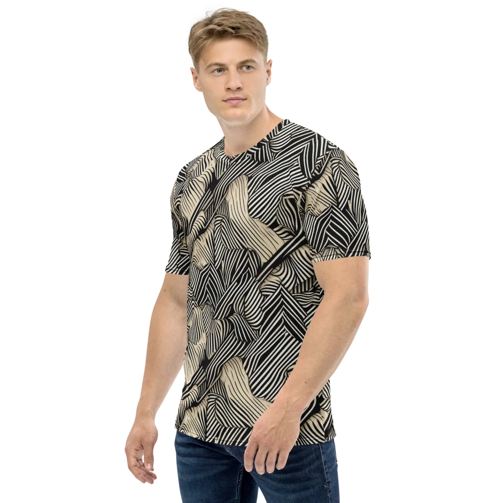 Inkleaf Rhythm on Men's Crew Neck T-Shirt — Left