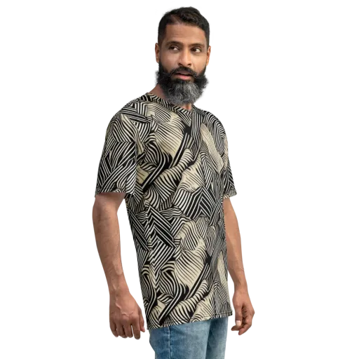 Inkleaf Rhythm on a Men's Crew Neck T-Shirt