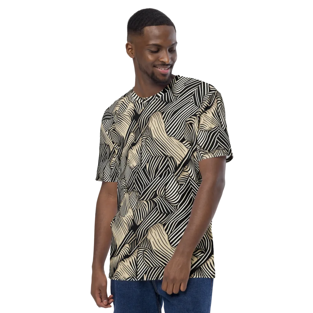 Inkleaf Rhythm on Men's Crew Neck T-Shirt — Left
