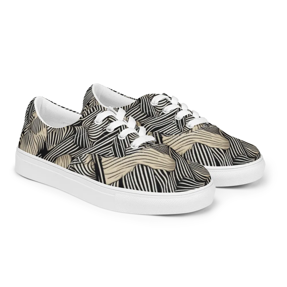 Inkleaf Rhythm on Men's Lace-Up Canvas Shoes — Right Front
