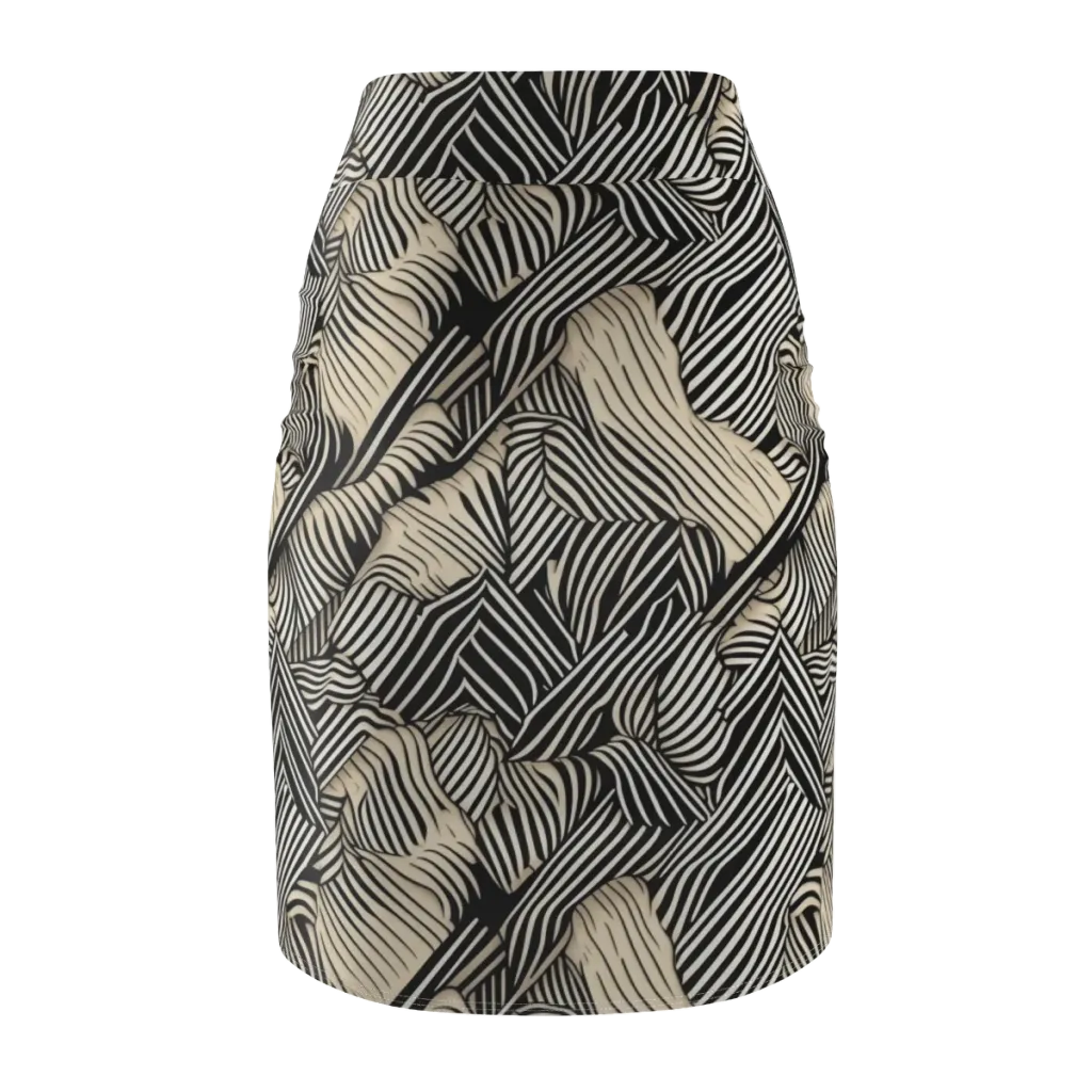 Inkleaf Rhythm on Pencil Skirt — Back