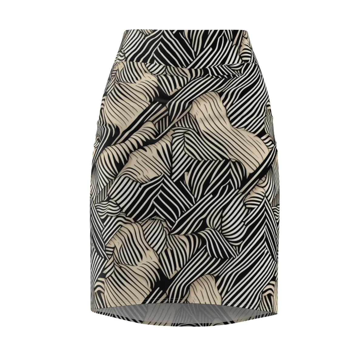 Inkleaf Rhythm on Pencil Skirt — Front