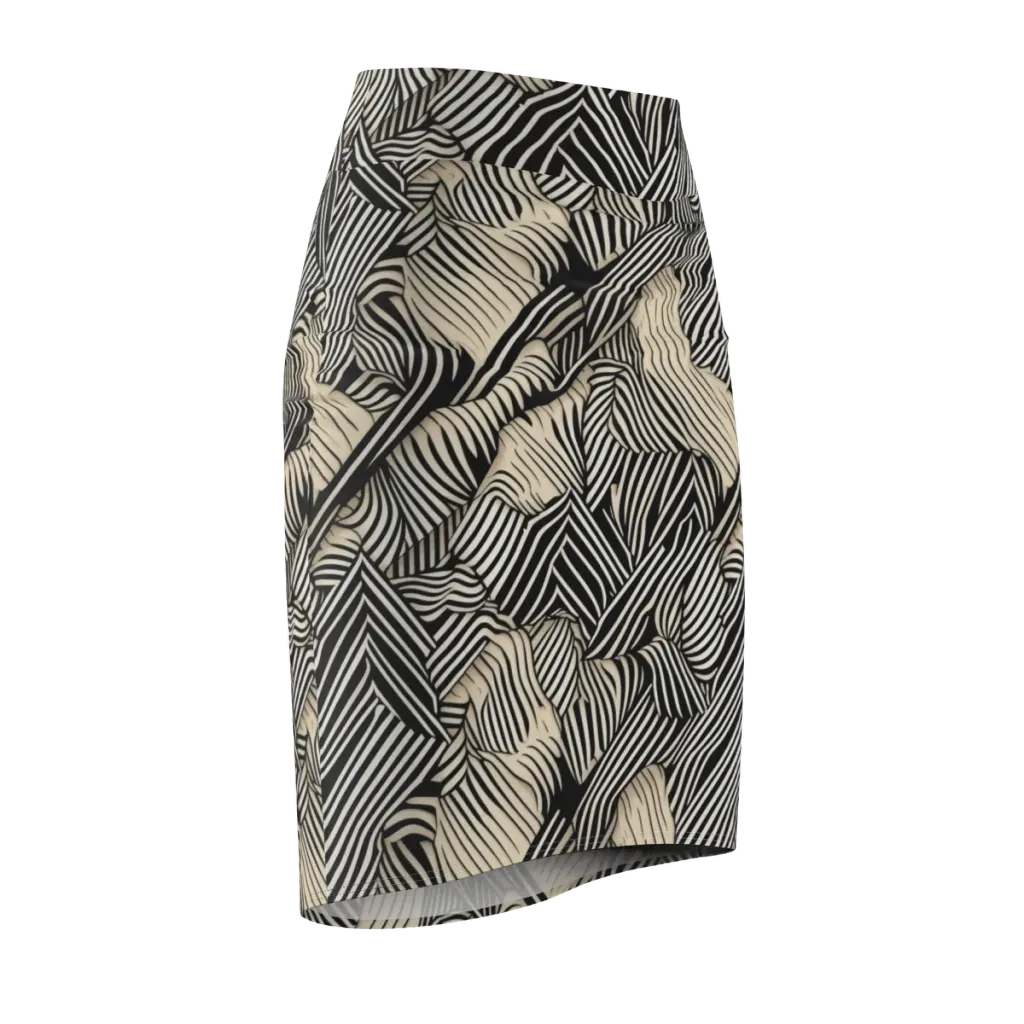 Inkleaf Rhythm on Pencil Skirt — Front Side