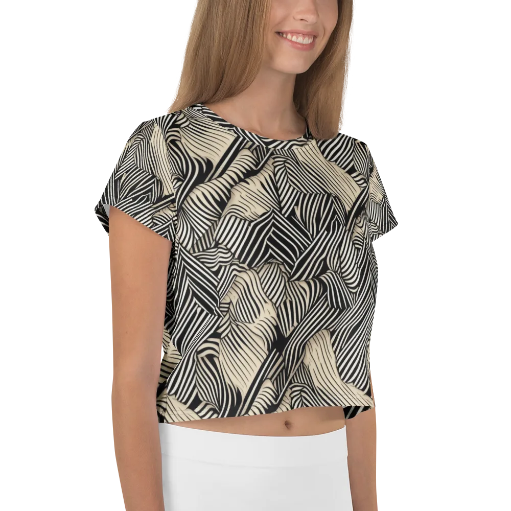 Inkleaf Rhythm on Crop Tee — Right