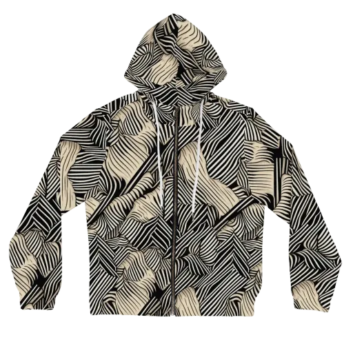 Inkleaf Rhythm on a Women's Full-Zip Hoodie