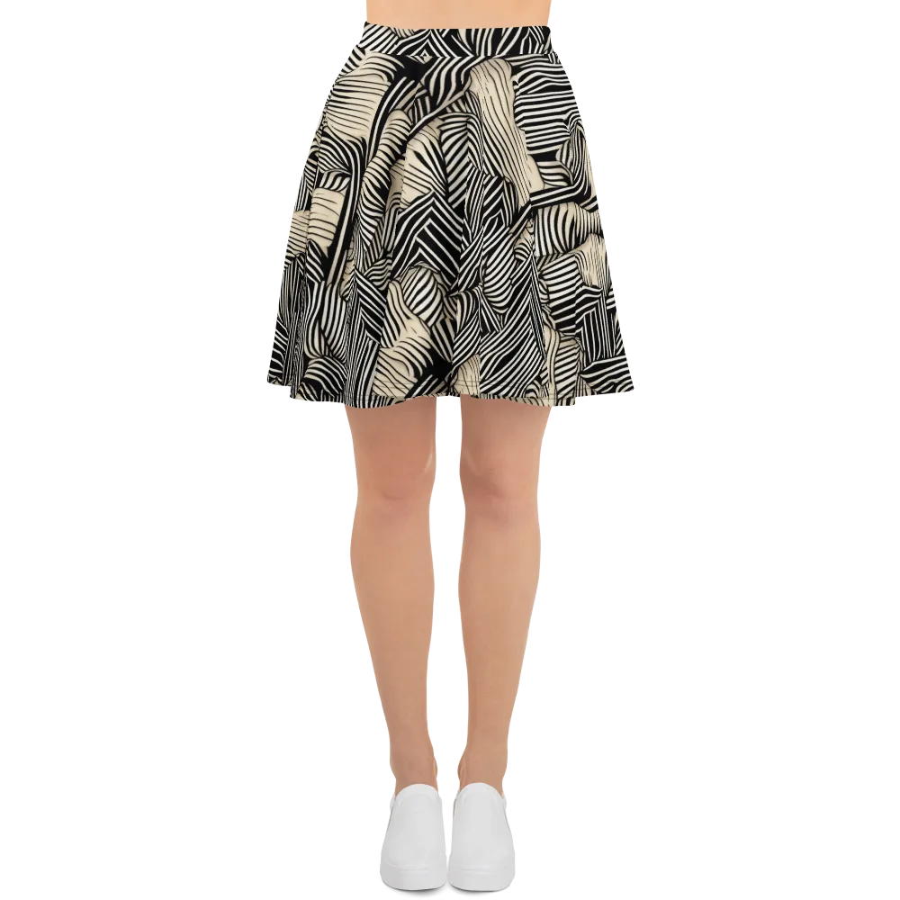 Inkleaf Rhythm on Skater Skirt — Front