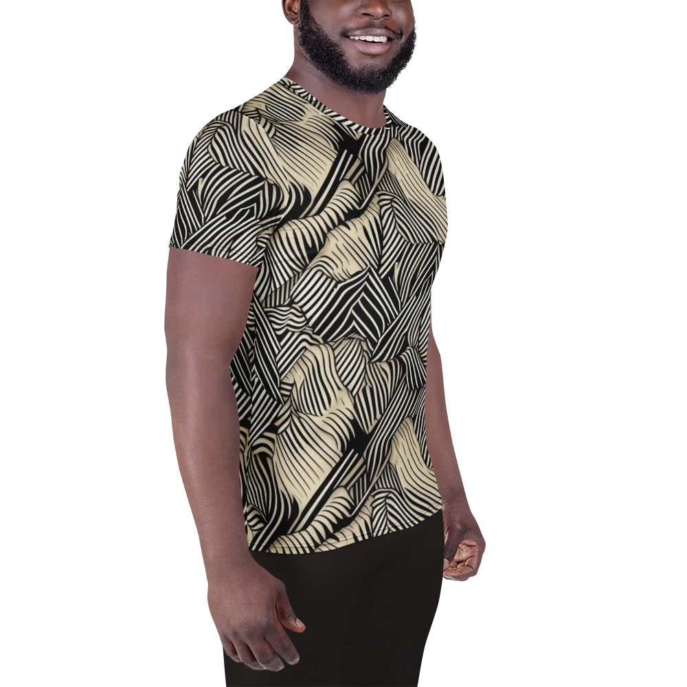 Inkleaf Rhythm on Men's Athletic T-Shirt — Right