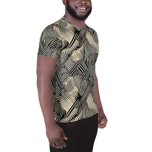 Inkleaf Rhythm on a Men's Athletic T-Shirt