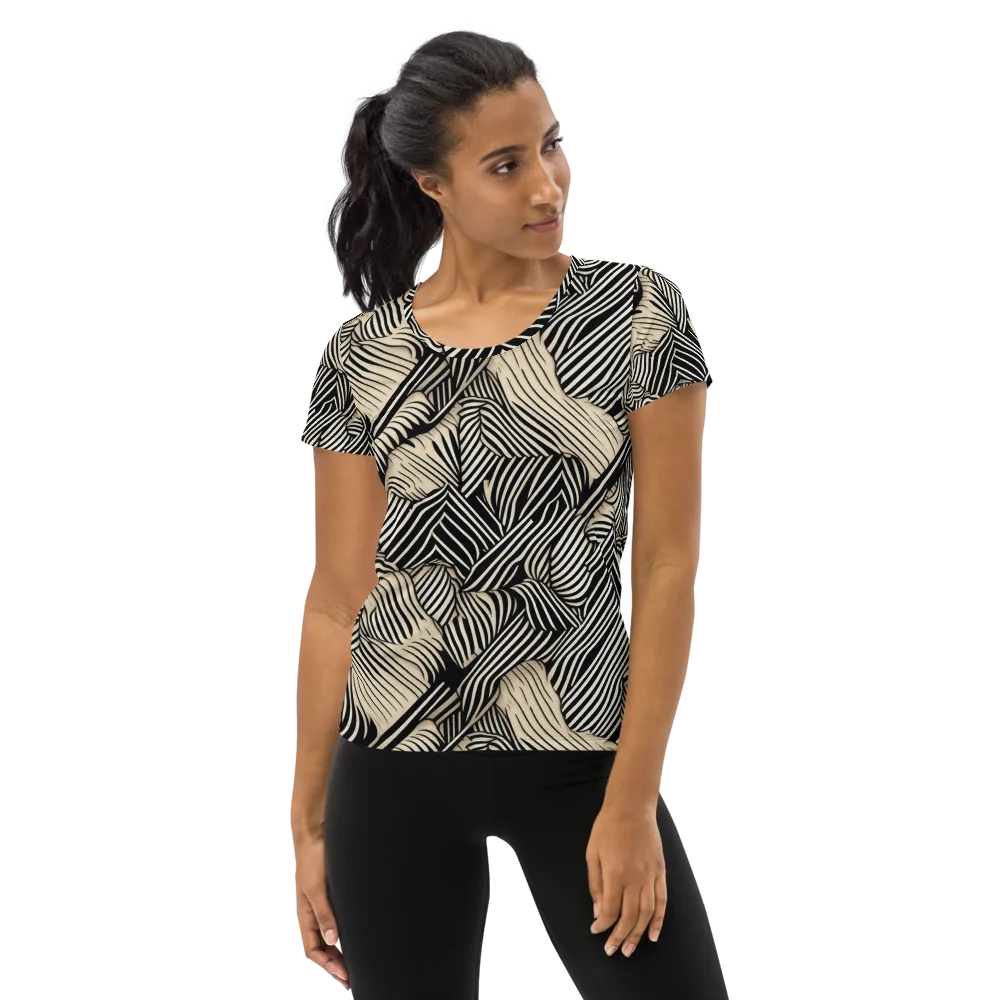 Inkleaf Rhythm on Women's Athletic T-Shirt — Front