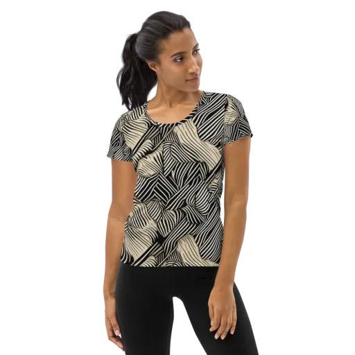 Inkleaf Rhythm on a Women's Athletic T-Shirt