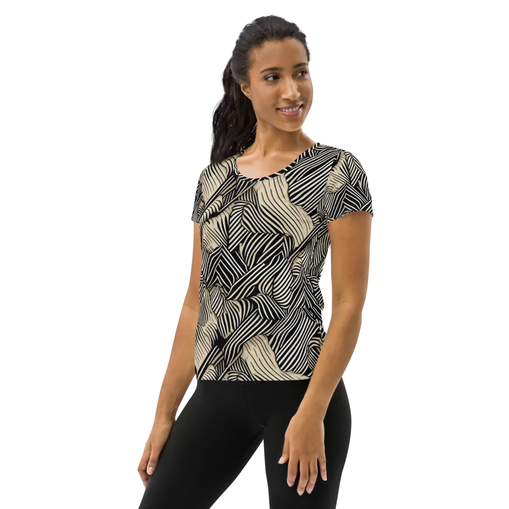 Inkleaf Rhythm on Women's Athletic T-Shirt — Left