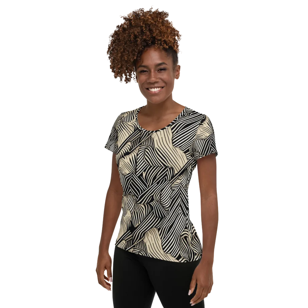 Inkleaf Rhythm on Women's Athletic T-Shirt — Left
