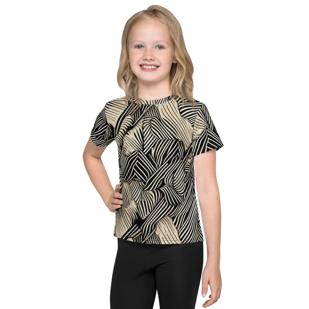 Inkleaf Rhythm on Kids Crew Neck T-Shirt — Front