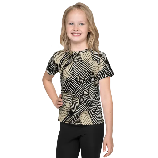 Inkleaf Rhythm on a Kids Crew Neck T-Shirt