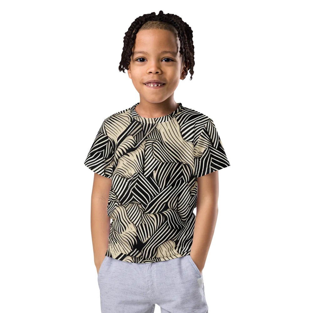 Inkleaf Rhythm on Kids Crew Neck T-Shirt — Front