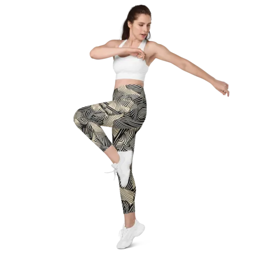 Inkleaf Rhythm on a Leggings with Pockets