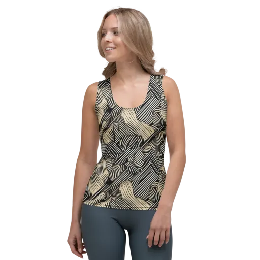 Inkleaf Rhythm on a Women's Tank Top