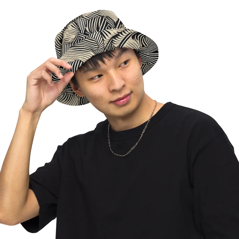 Inkleaf Rhythm on Reversible Bucket Hat — Front Inside