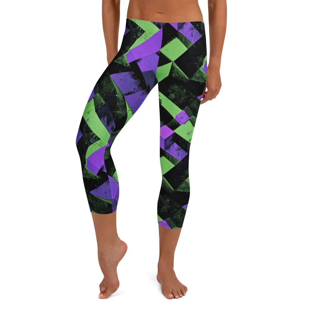 Electric Overlap on Capri Leggings — Front