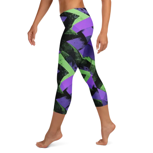 Electric Overlap on a Capri Leggings