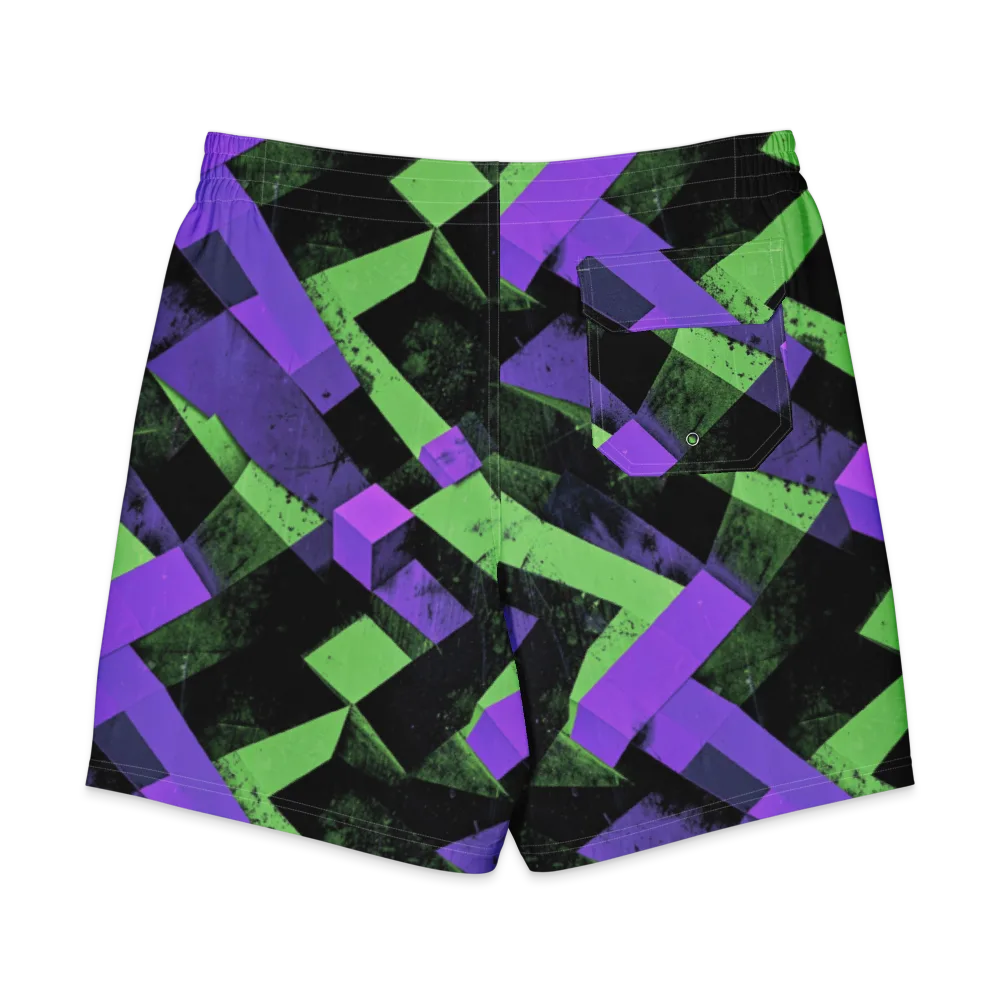 Electric Overlap on Men's Board Shorts — Back
