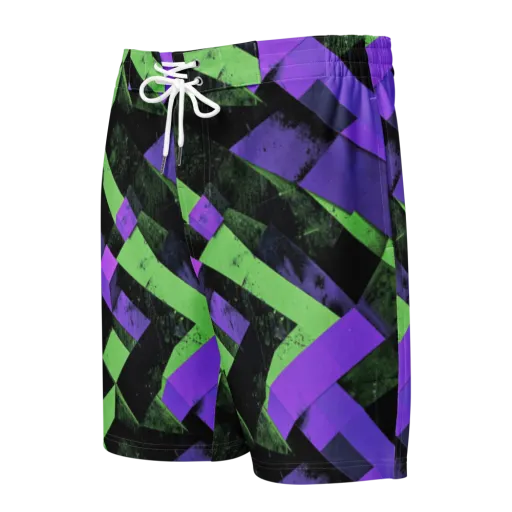 Electric Overlap on a Men's Board Shorts
