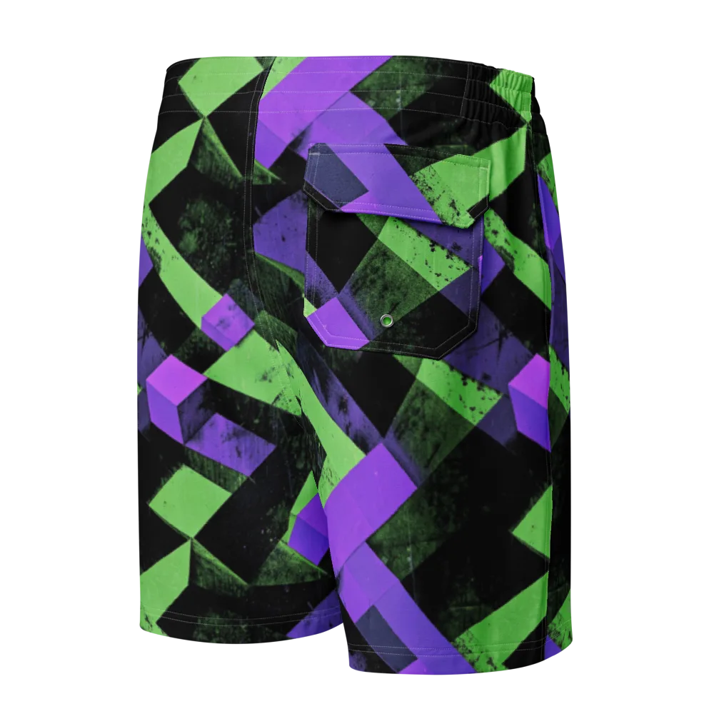 Electric Overlap on Men's Board Shorts — Back