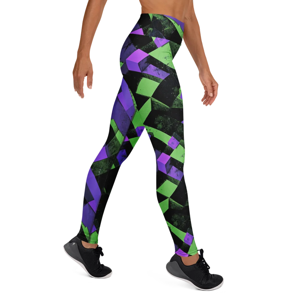 Electric Overlap on Yoga Leggings — Right