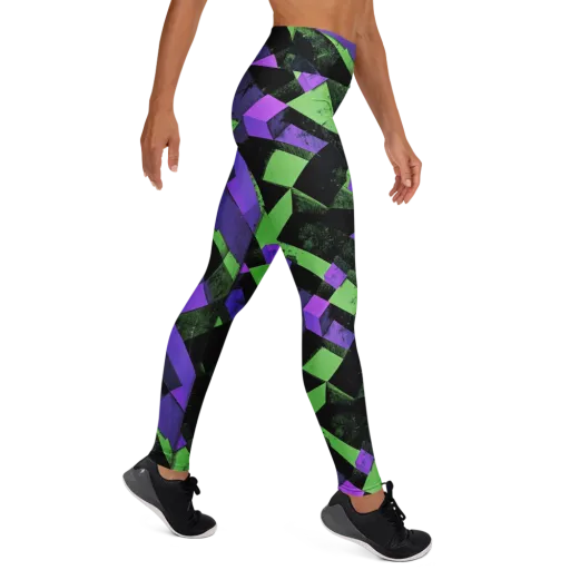 Electric Overlap on a Yoga Leggings