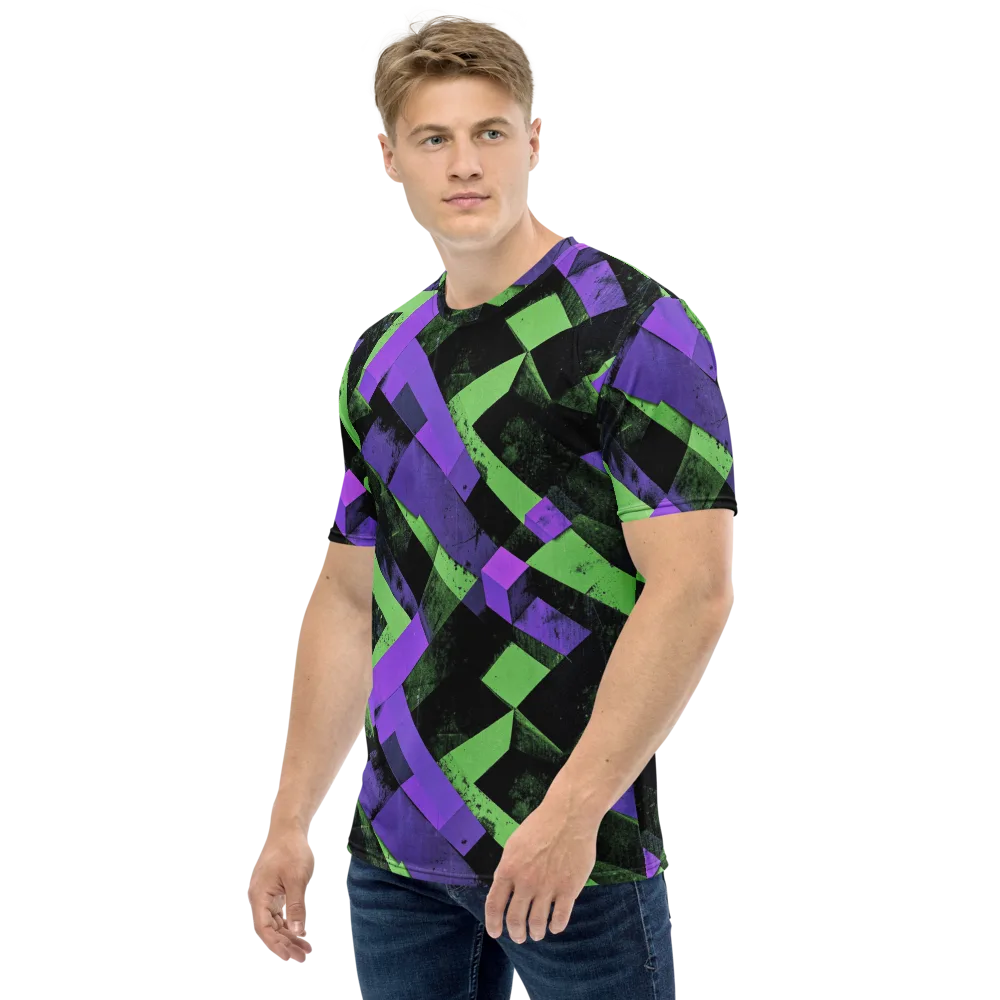 Electric Overlap on Men's Crew Neck T-Shirt — Left