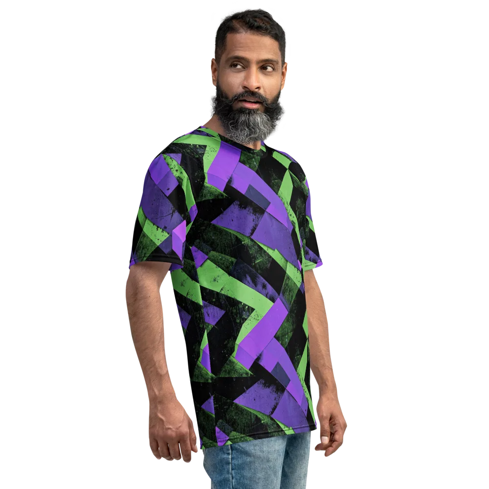 Electric Overlap on Men's Crew Neck T-Shirt — Right