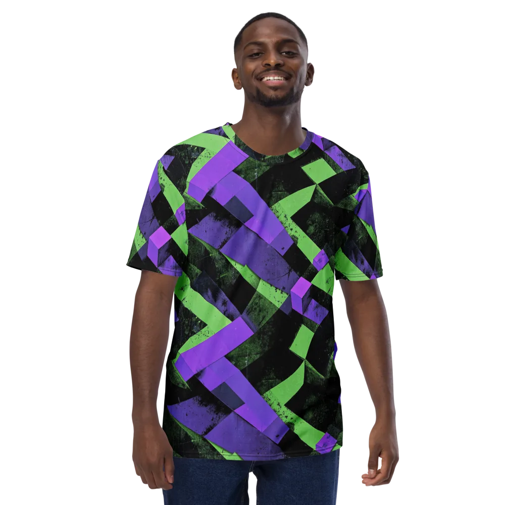 Electric Overlap on Men's Crew Neck T-Shirt — Front