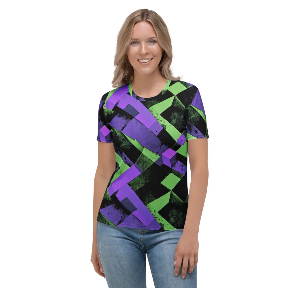 Electric Overlap on Women's Crew Neck T-Shirt — Front