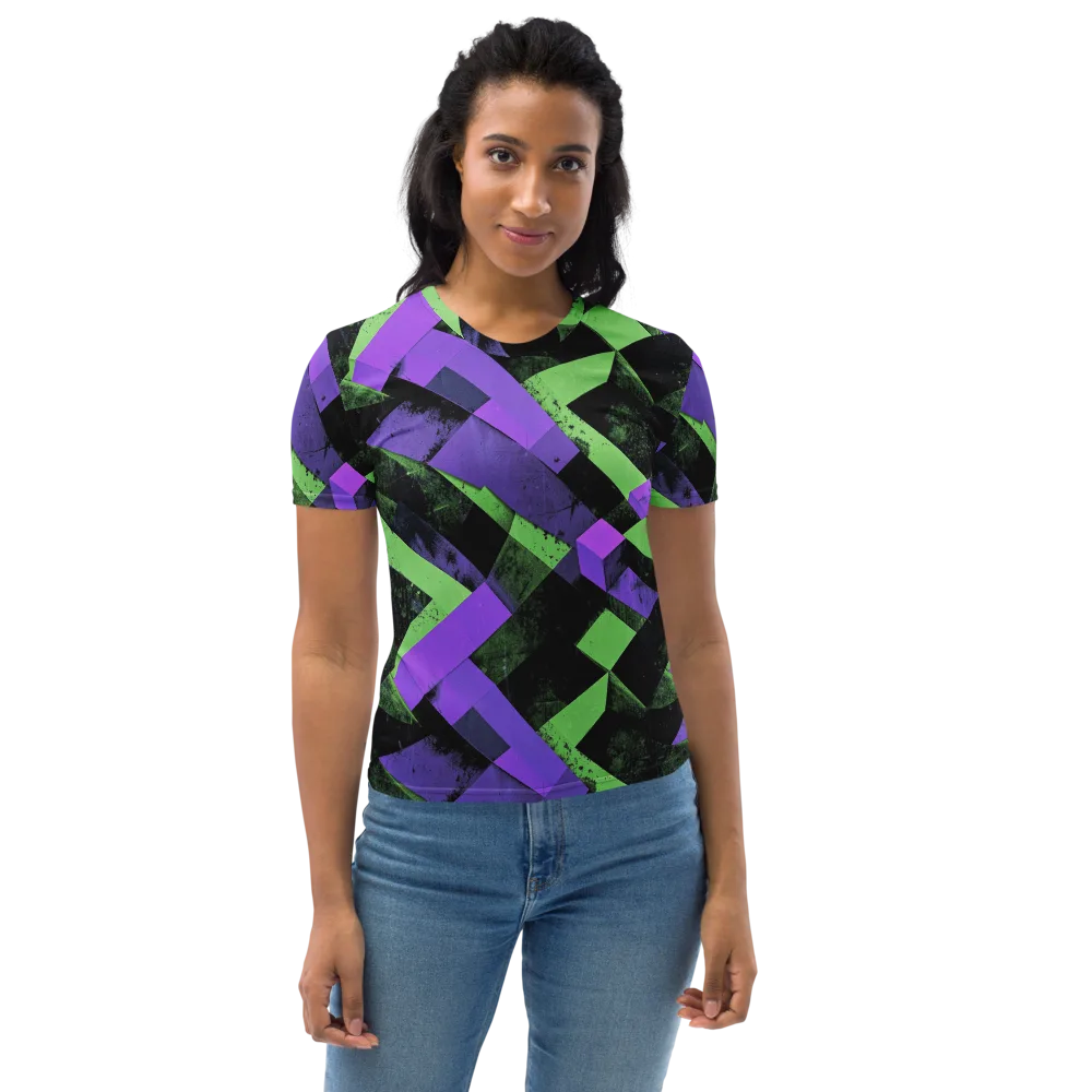 Electric Overlap on Women's Crew Neck T-Shirt — Front