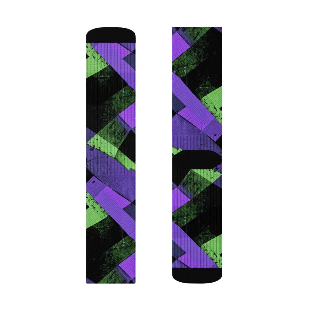 Electric Overlap on Socks — Left Sock