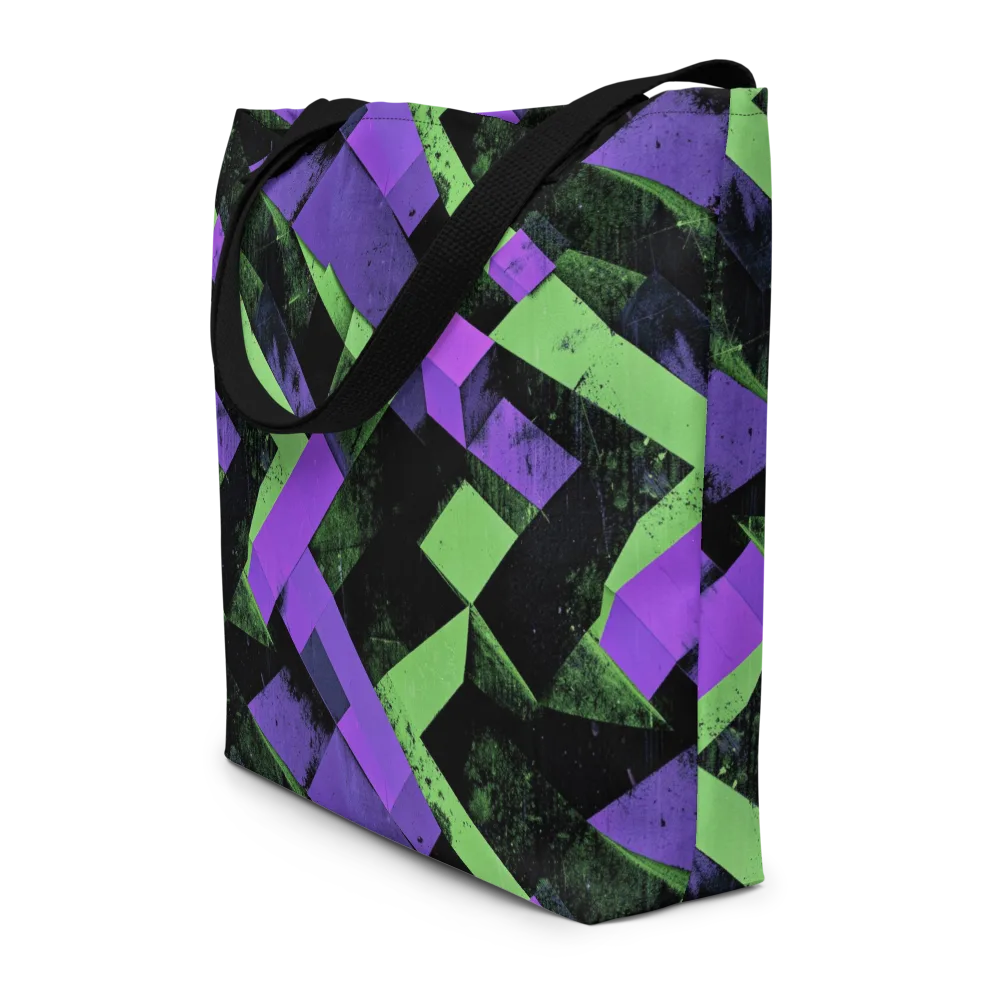 Electric Overlap on Large Tote Bag W/ Pocket — Front
