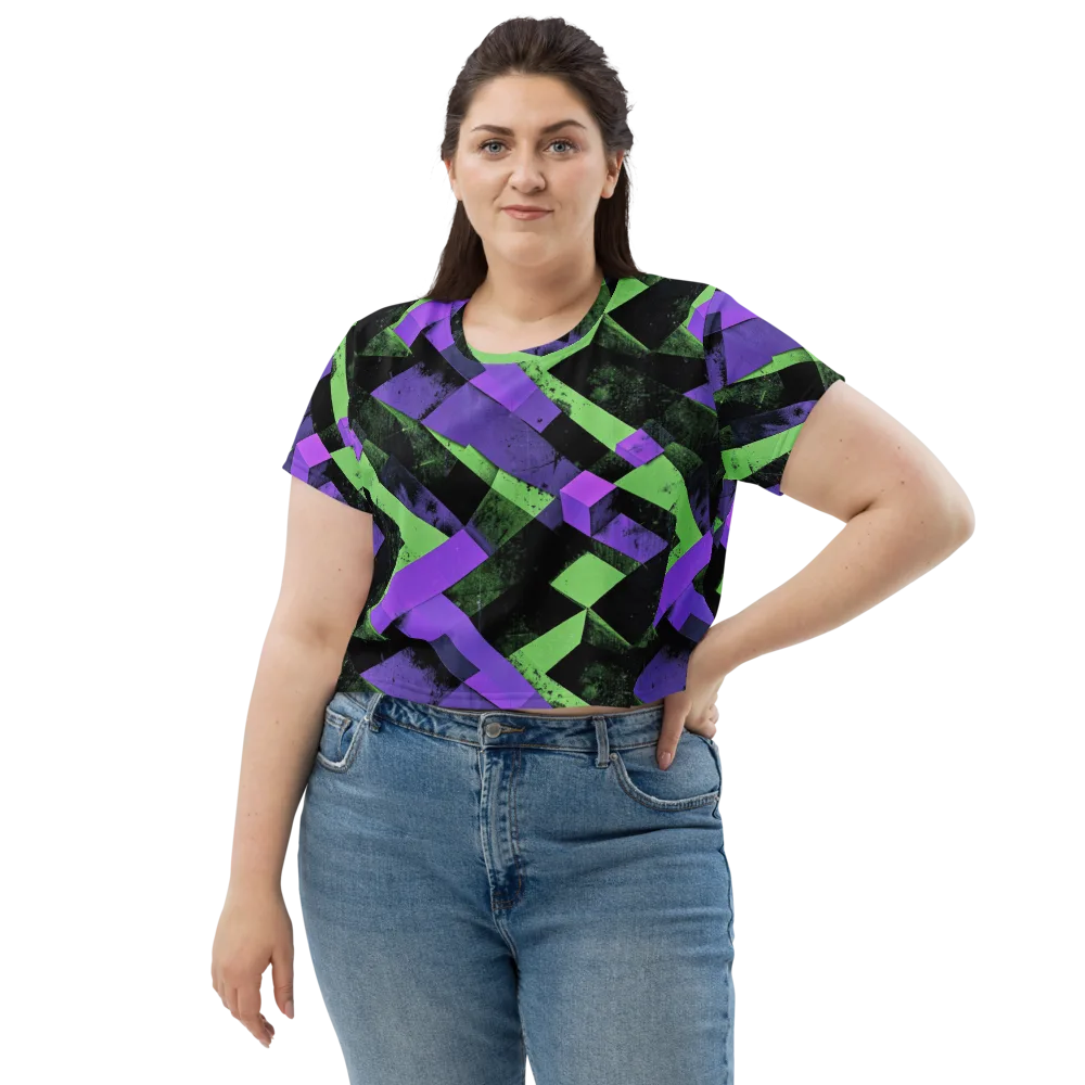 Electric Overlap on Crop Tee — Front