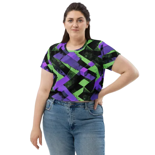 Electric Overlap on a Crop Tee