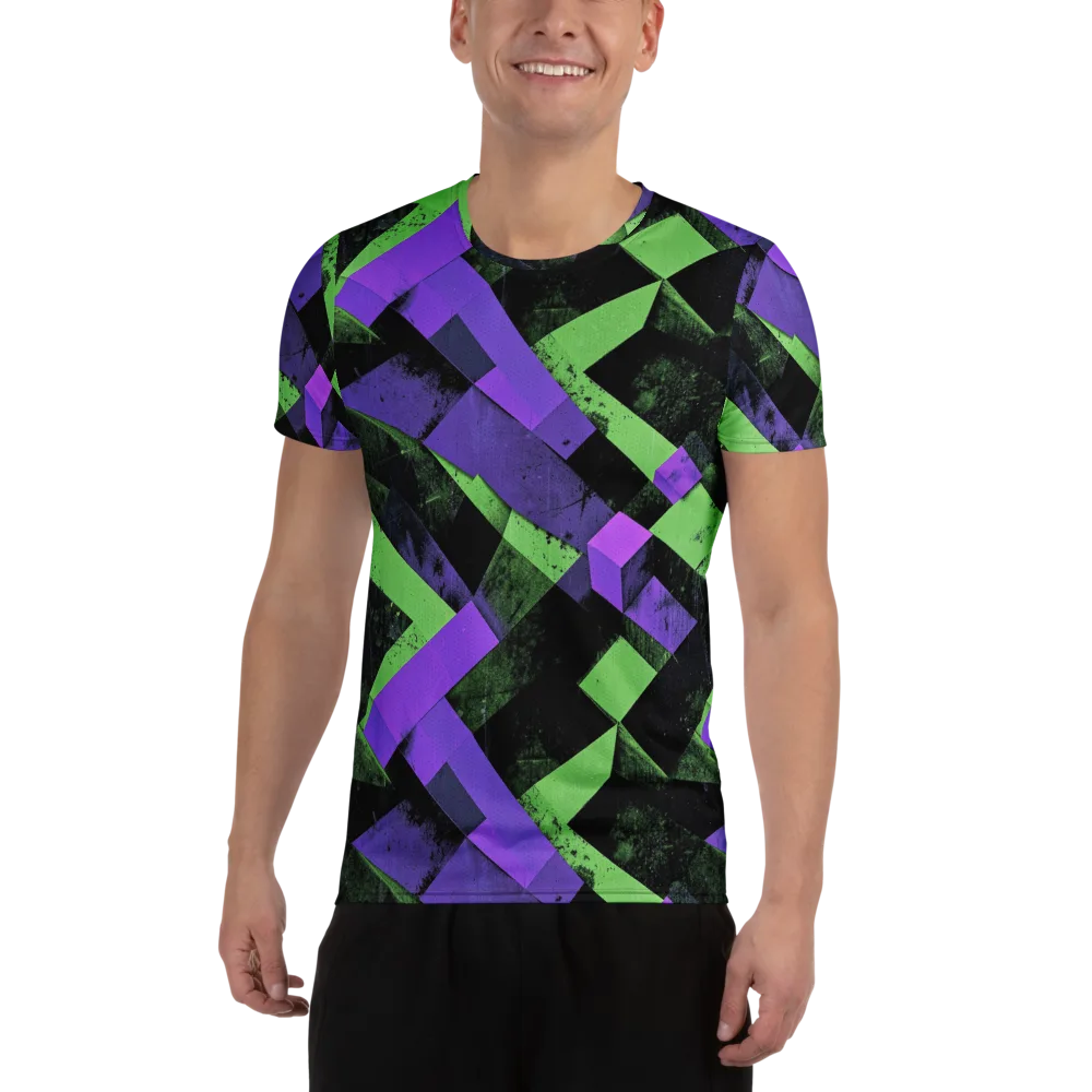Electric Overlap on Men's Athletic T-Shirt — Front