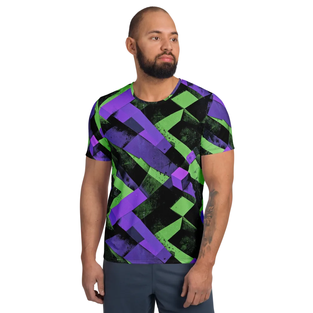 Electric Overlap on Men's Athletic T-Shirt — Front