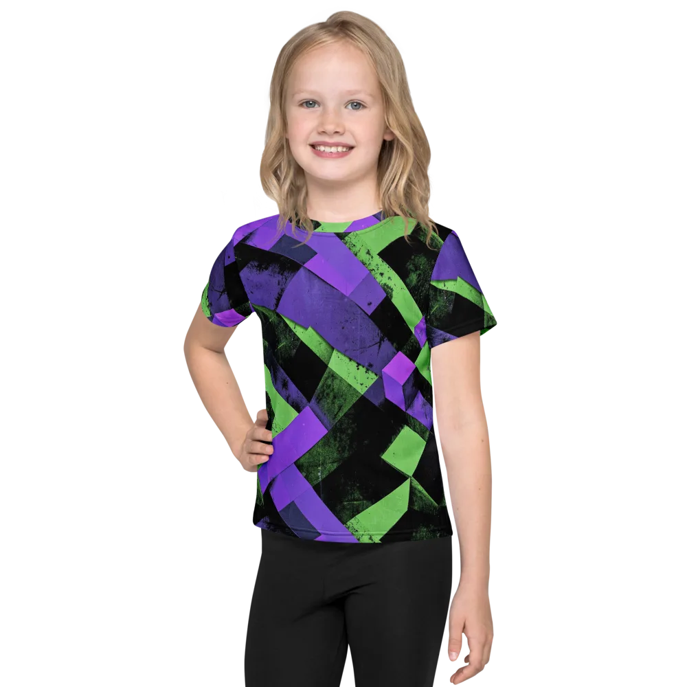 Electric Overlap on Kids Crew Neck T-Shirt — Front