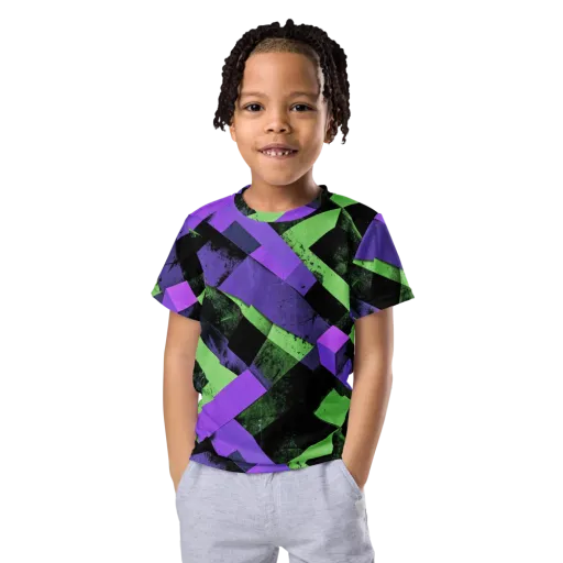 Electric Overlap on a Kids Crew Neck T-Shirt