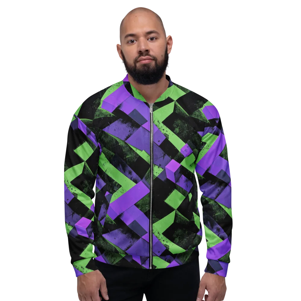 Electric Overlap on Bomber Jacket — Front