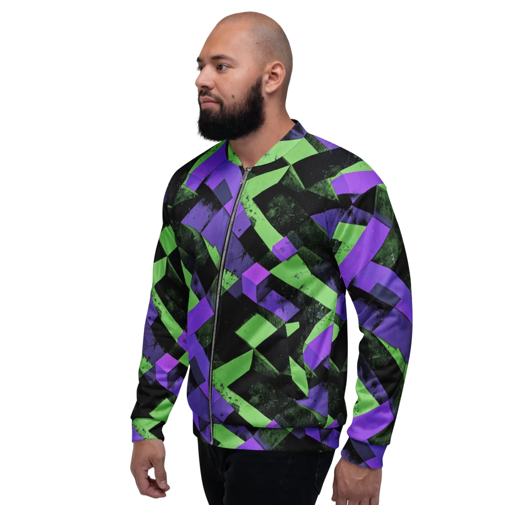 Electric Overlap on Bomber Jacket — Left