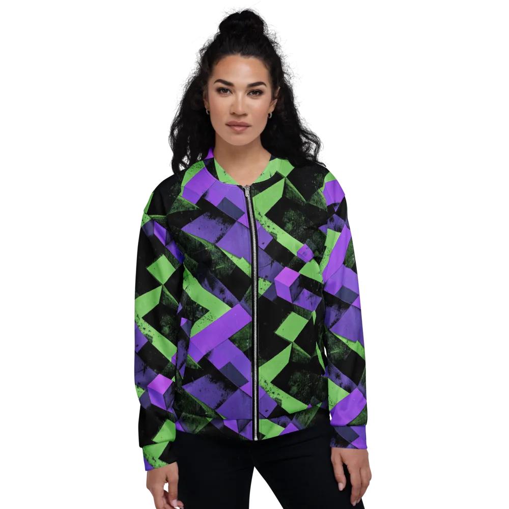 Electric Overlap on Bomber Jacket — Front