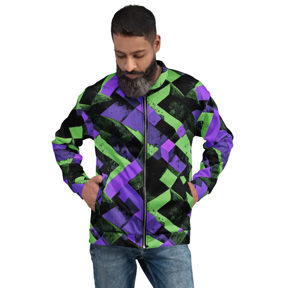 Electric Overlap on Bomber Jacket — Front