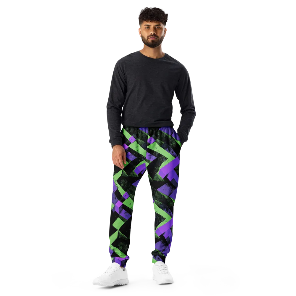 Electric Overlap on Men's Joggers — Front