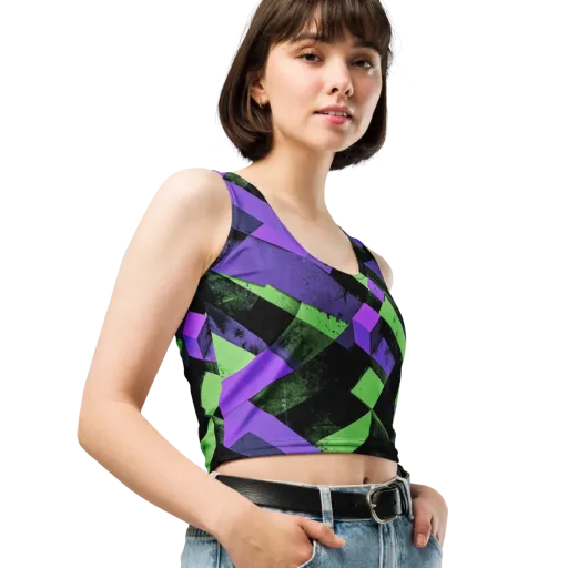 Electric Overlap on a Crop Top