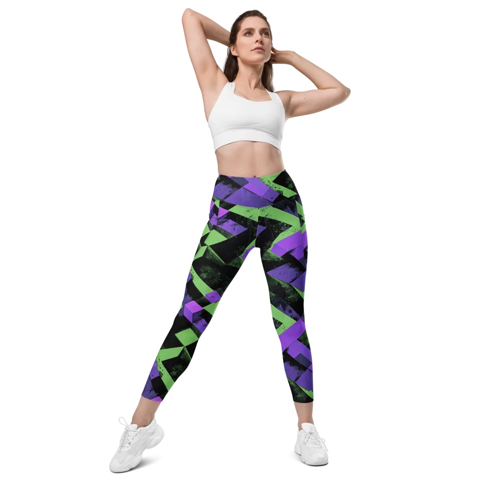 Electric Overlap on Leggings with Pockets — Front
