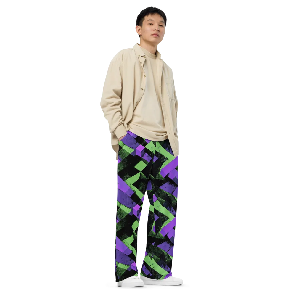 Electric Overlap on Wide-Leg Pants — Right Front